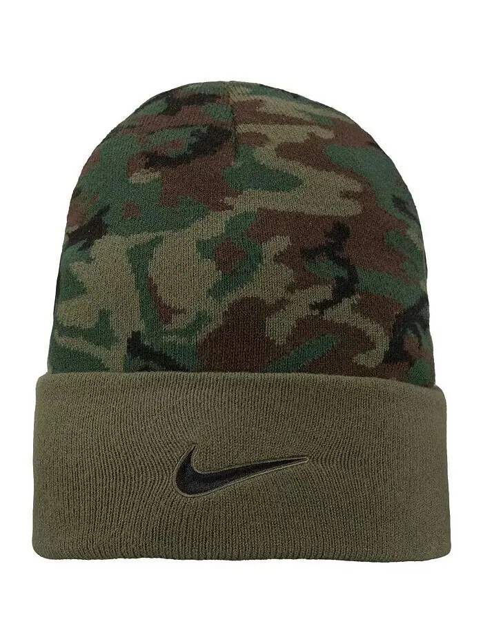 Мужская вязаная шапка-манжета Camo Baylor Bears в стиле милитари Nike — изображение 2 из 2