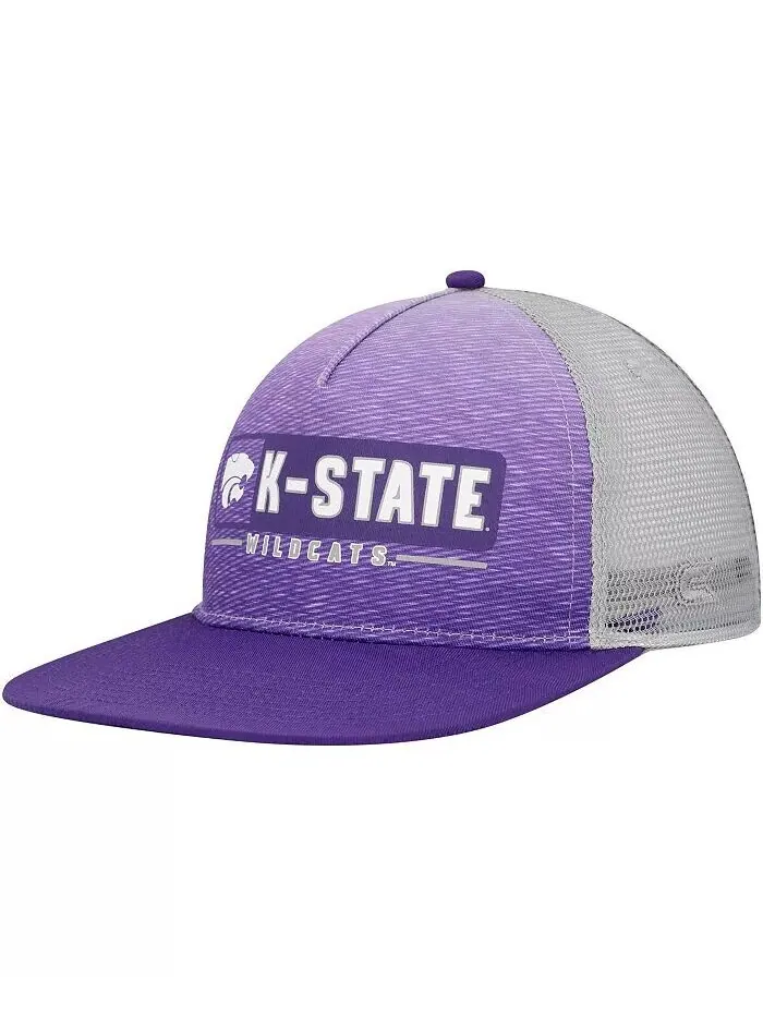 Мужская фиолетовая, серая бейсболка Kansas State Wildcats Snapback Colosseum — изображение 1 из 4