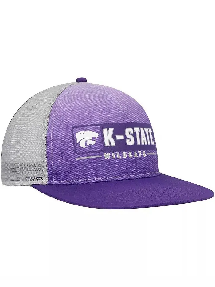 Мужская фиолетовая, серая бейсболка Kansas State Wildcats Snapback Colosseum — изображение 3 из 4