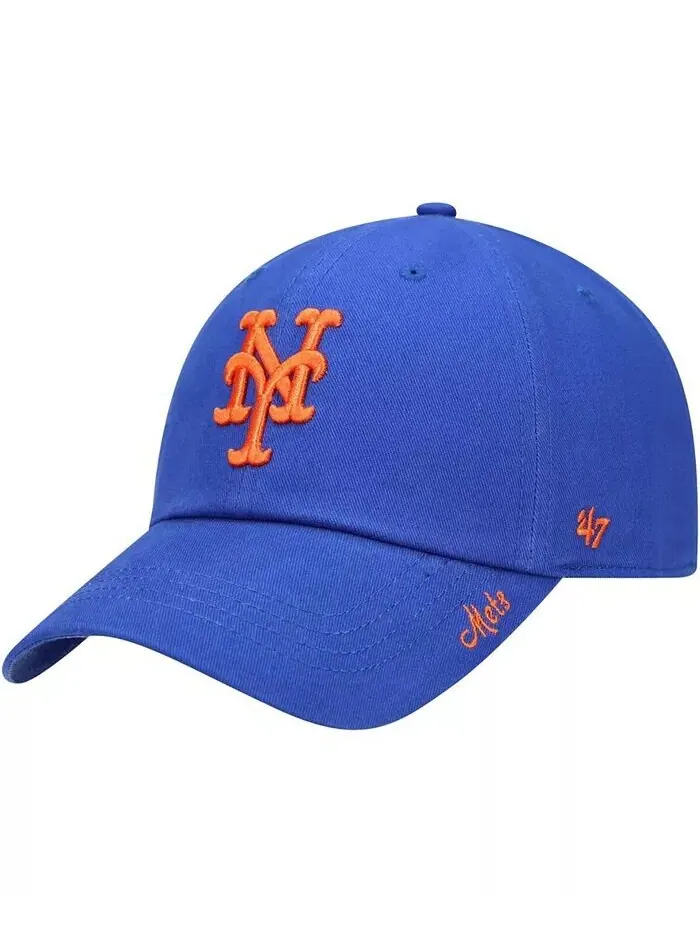 Женская регулируемая кепка Royal New York Mets Team Miata Clean Up '47 Brand — изображение 1 из 4, королевский
