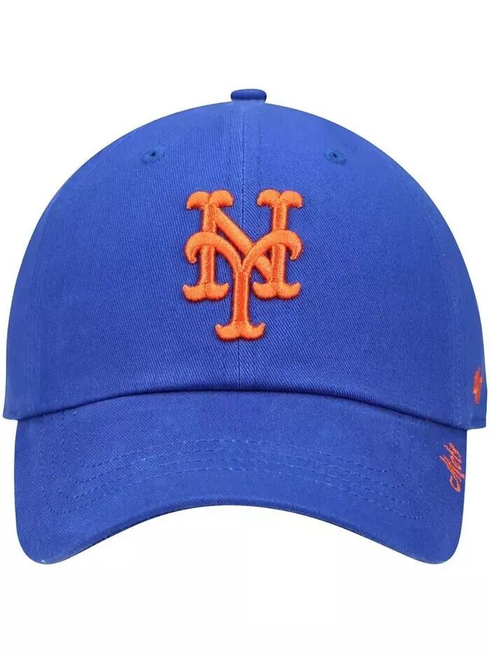 Женская регулируемая кепка Royal New York Mets Team Miata Clean Up '47 Brand — изображение 2 из 4, королевский