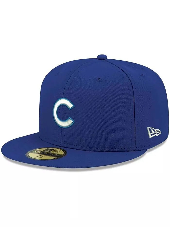 Мужская кепка с логотипом Royal Chicago Cubs белая 59FIFTY New Era — изображение 1 из 4, королевский