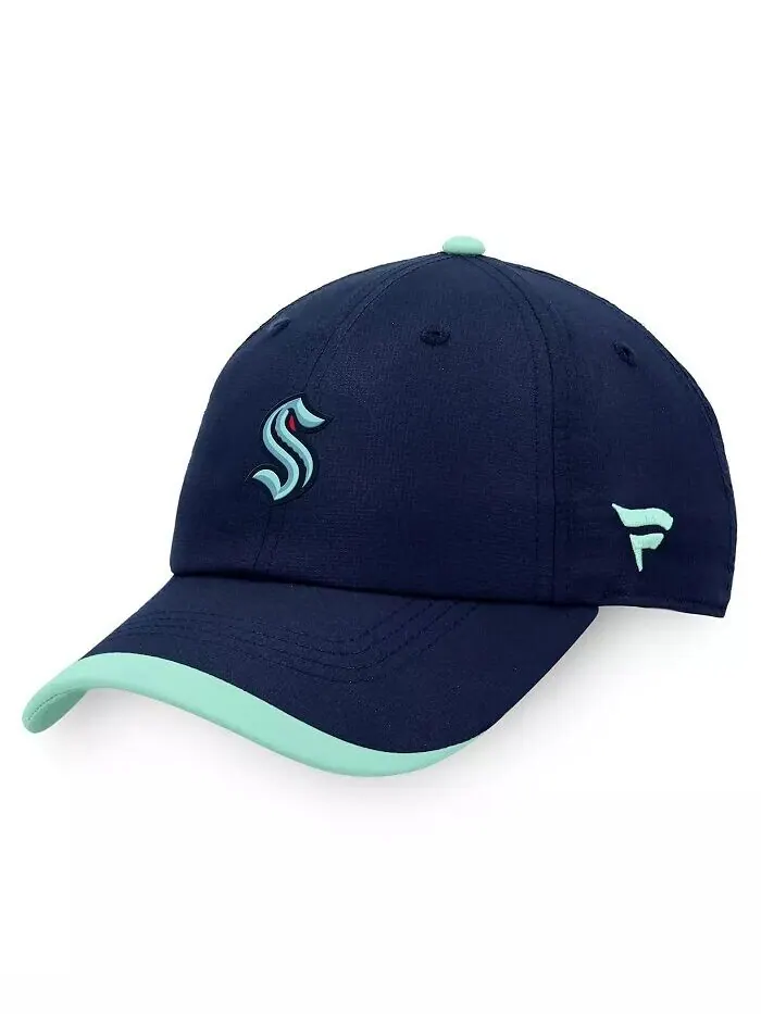 Мужская шапка Deep Sea Blue Seattle Kraken Authentic Pro Rink Pinnacle Adjustable Fanatics — изображение 1 из 4