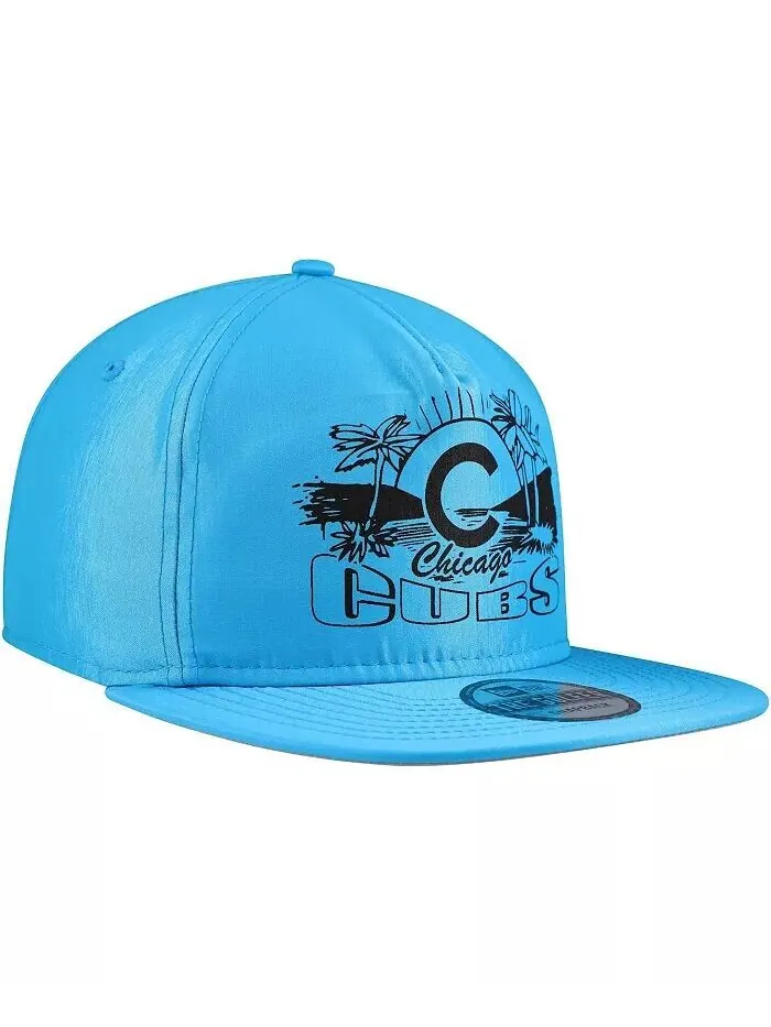 Мужская синяя бейсболка-кепка для гольфа Chicago Cubs Neon New Era — изображение 4 из 4