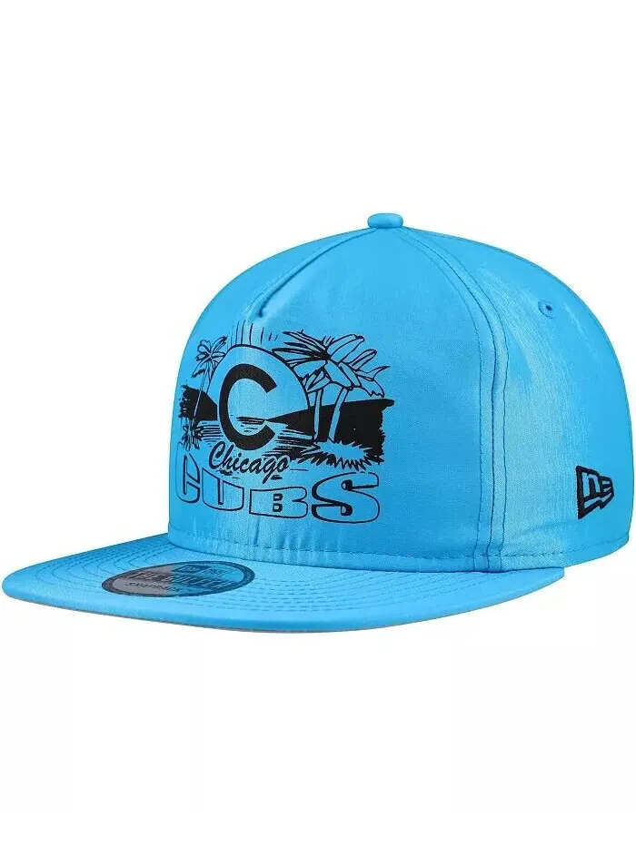 Мужская синяя неоновая кепка для гольфиста Chicago Cubs Snapback New Era
