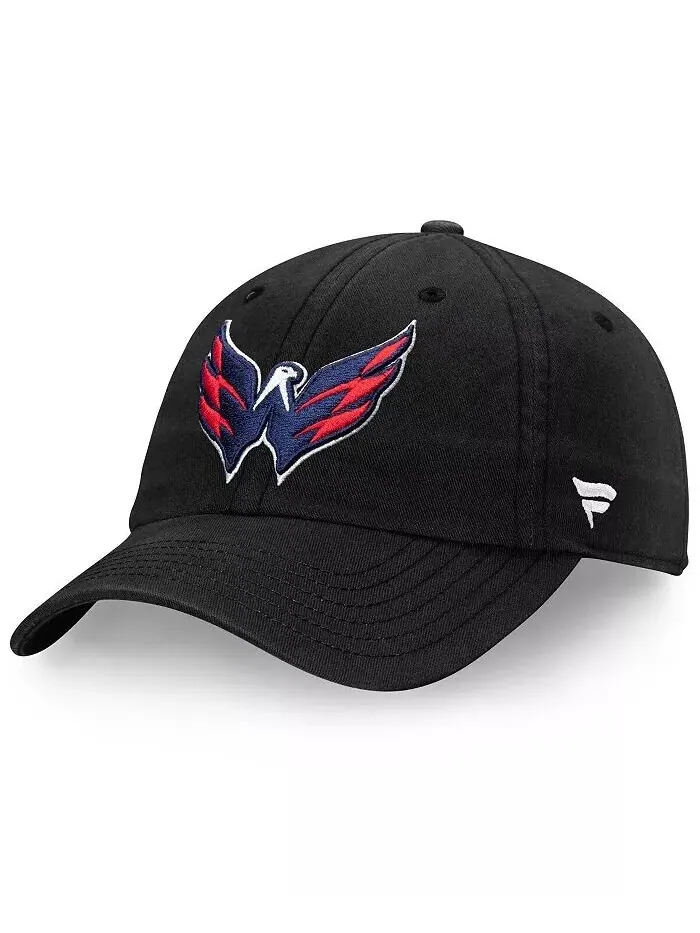 Мужская черная регулируемая кепка с логотипом Washington Capitals Core Primary Fanatics — изображение 1 из 2, черный