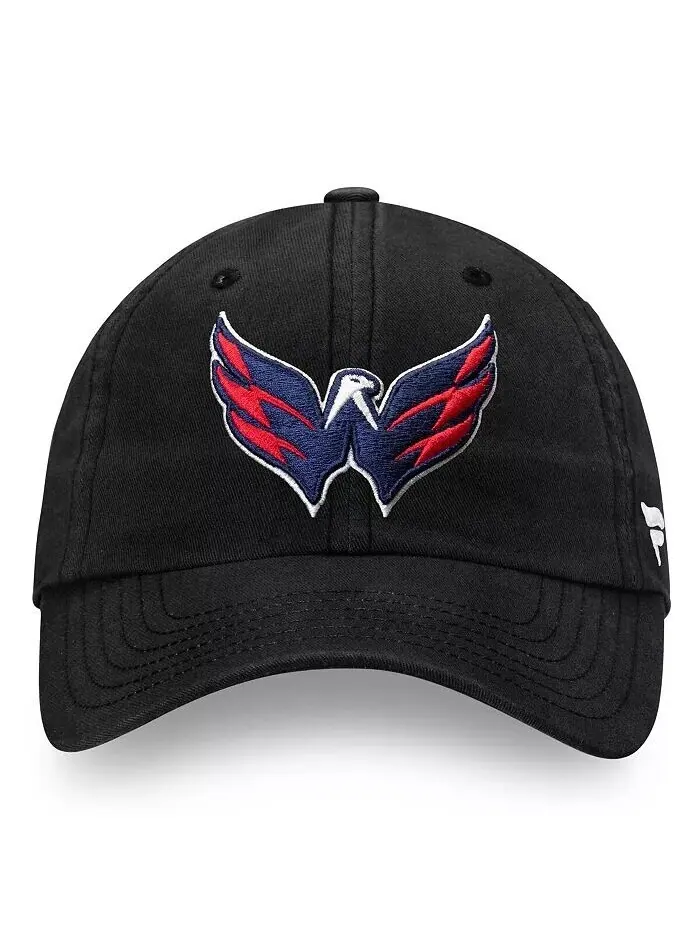 Мужская черная регулируемая кепка с логотипом Washington Capitals Core Primary Fanatics — изображение 2 из 2, черный
