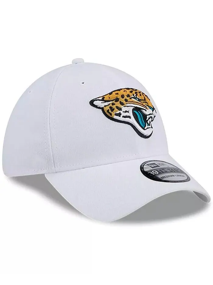 Мужская белая бейсболка Jacksonville Jaguars Main 39THIRTY Flex New Era — изображение 2 из 3
