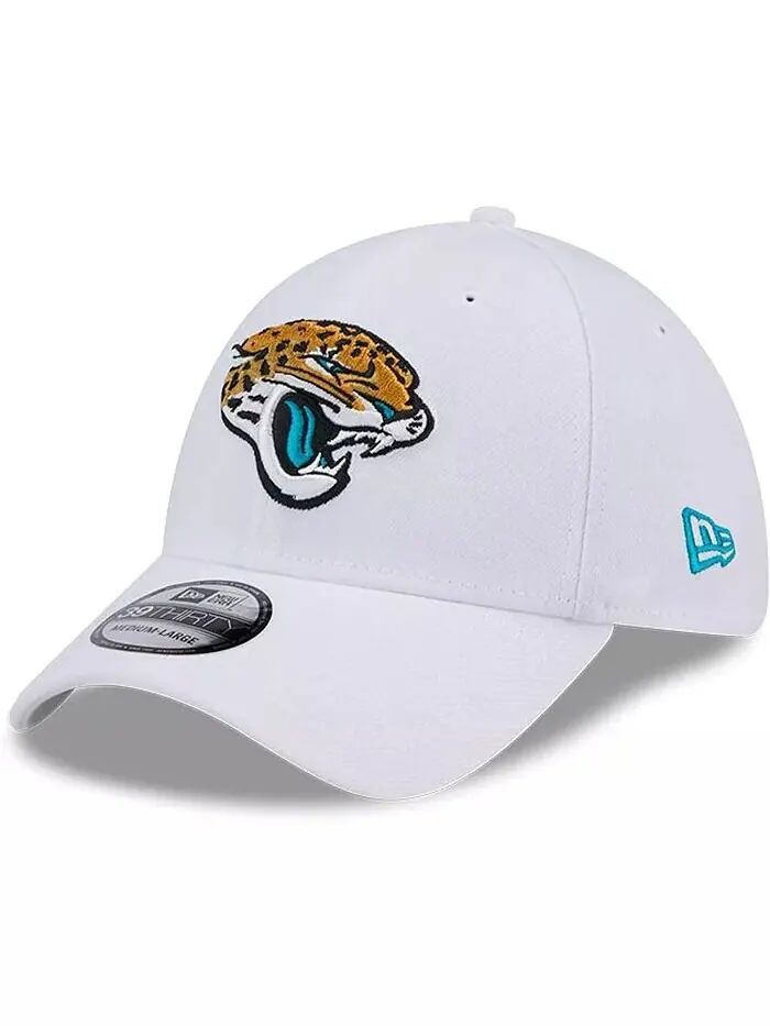 Мужская белая кепка Jacksonville Jaguars Main 39THIRTY Flex Hat New Era