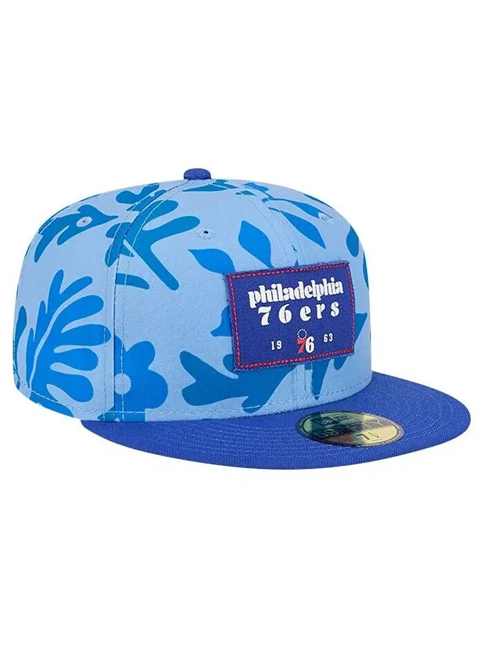 Мужская шляпа Royal Philadelphia 76ers Palm Fronds 2-Tone 59FIFTY Fitted New Era — изображение 4 из 4