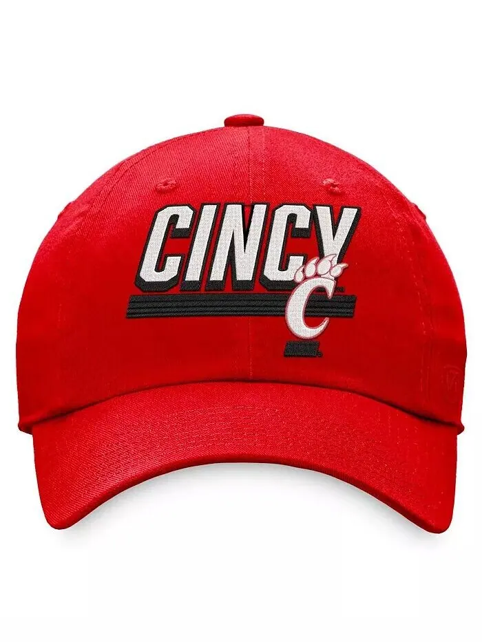Мужская красная регулируемая кепка Cincinnati Bearcats Slice Top of the World — изображение 2 из 2