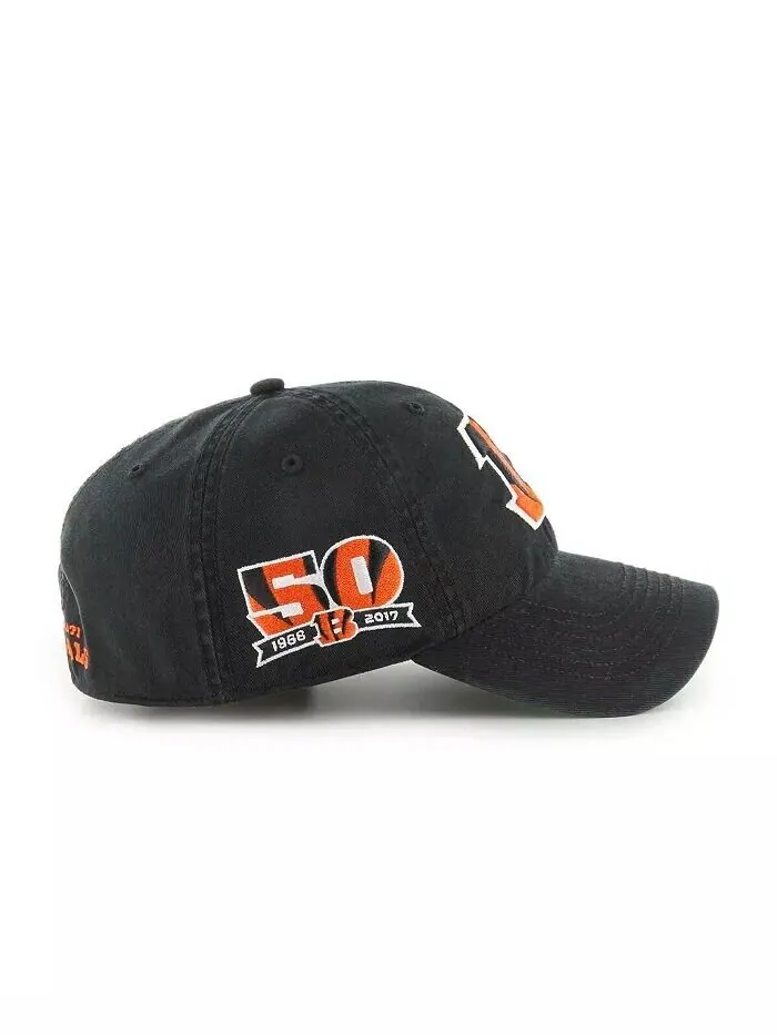 Черная мужская приталенная шляпа Cincinnati Bengals Sure Shot Franchise '47 Brand — изображение 4 из 4, черный