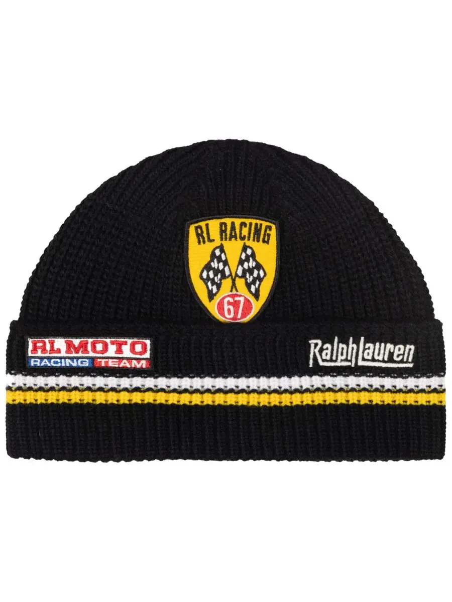 Шапка с вышивкой Holiday Patch Polo Ralph Lauren — изображение 1 из 4, черный мульти