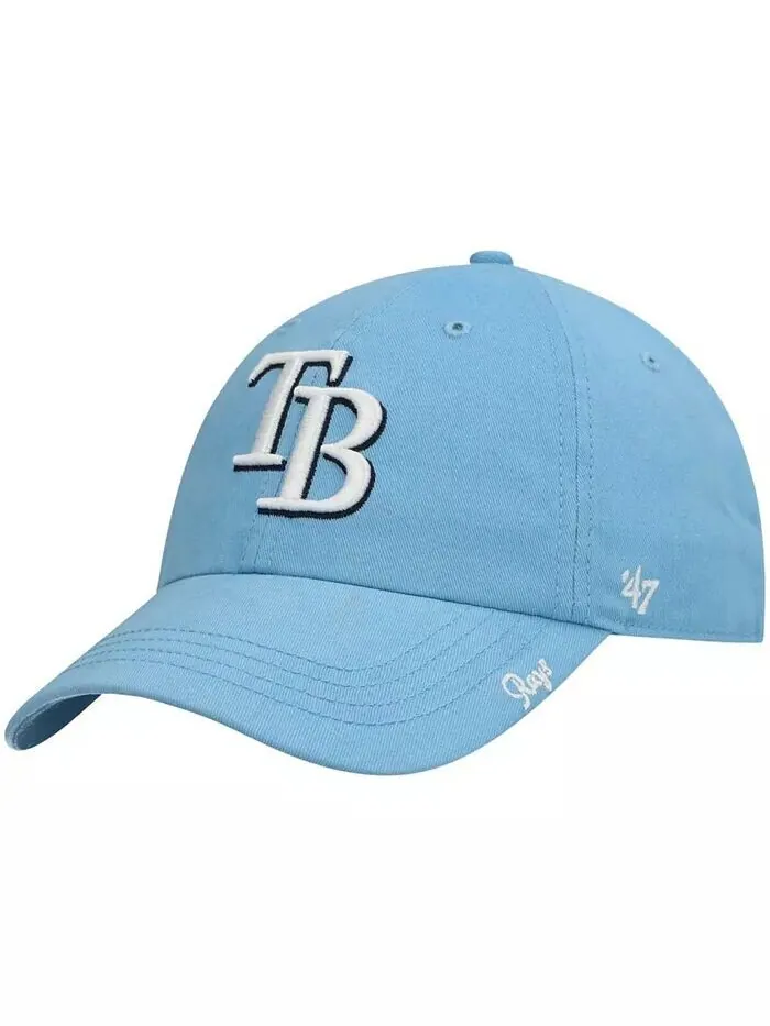 Женская голубая регулируемая кепка Tampa Bay Rays Team Miata Clean Up '47 Brand — изображение 1 из 4, светлый синий