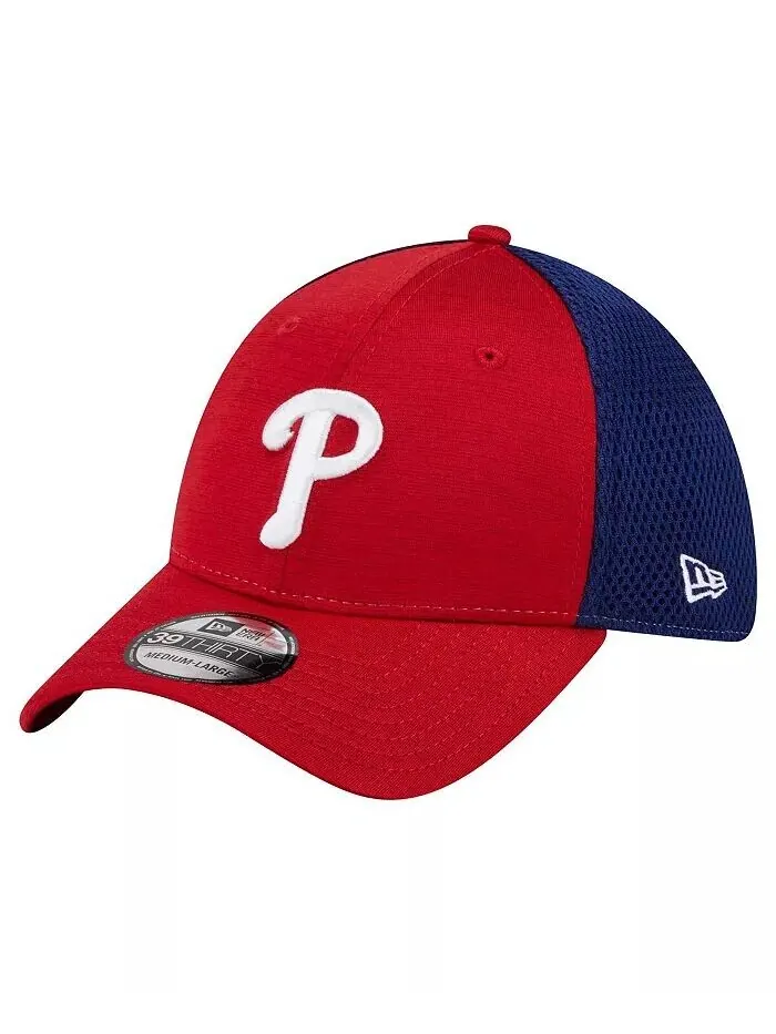 Мужская красная кепка Philadelphia Phillies Neo 39THIRTY Flex New Era — изображение 1 из 4, красный
