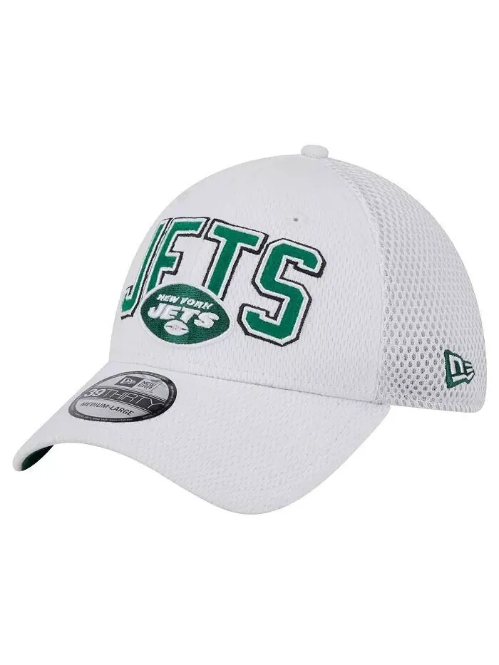 Мужская белая кепка New York Jets Breakers 39THIRTY Flex Hat New Era — изображение 1 из 4, белый