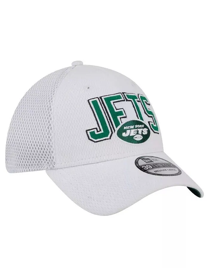 Мужская белая кепка New York Jets Breakers 39THIRTY Flex Hat New Era — изображение 2 из 4, белый