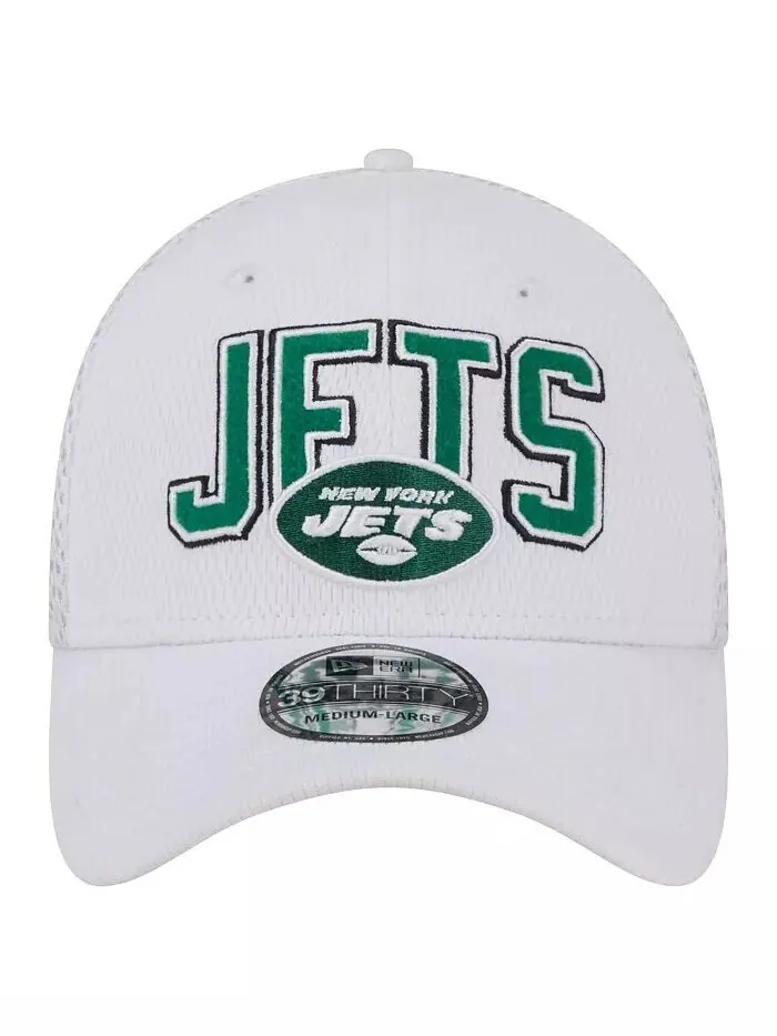 Мужская белая кепка New York Jets Breakers 39THIRTY Flex Hat New Era — изображение 4 из 4, белый