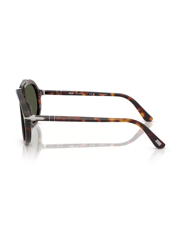 Унисекс круглые солнцезащитные очки, PO0202S Persol — изображение 3 из 7, коричневый