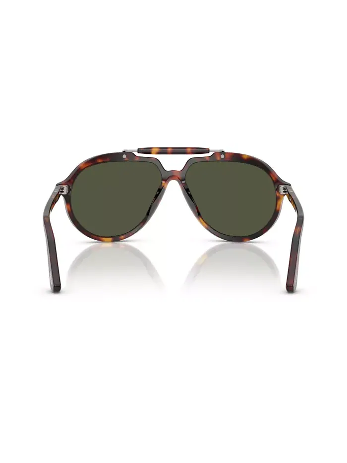 Унисекс круглые солнцезащитные очки, PO0202S Persol — изображение 4 из 7, коричневый