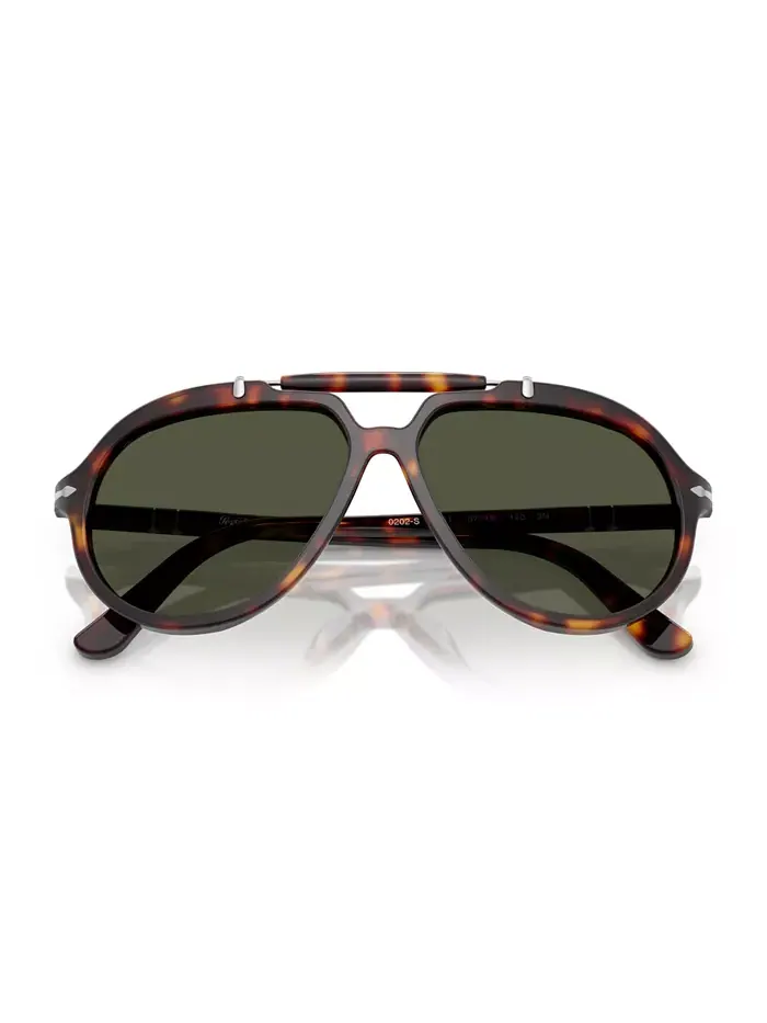Унисекс круглые солнцезащитные очки, PO0202S Persol — изображение 5 из 7, коричневый
