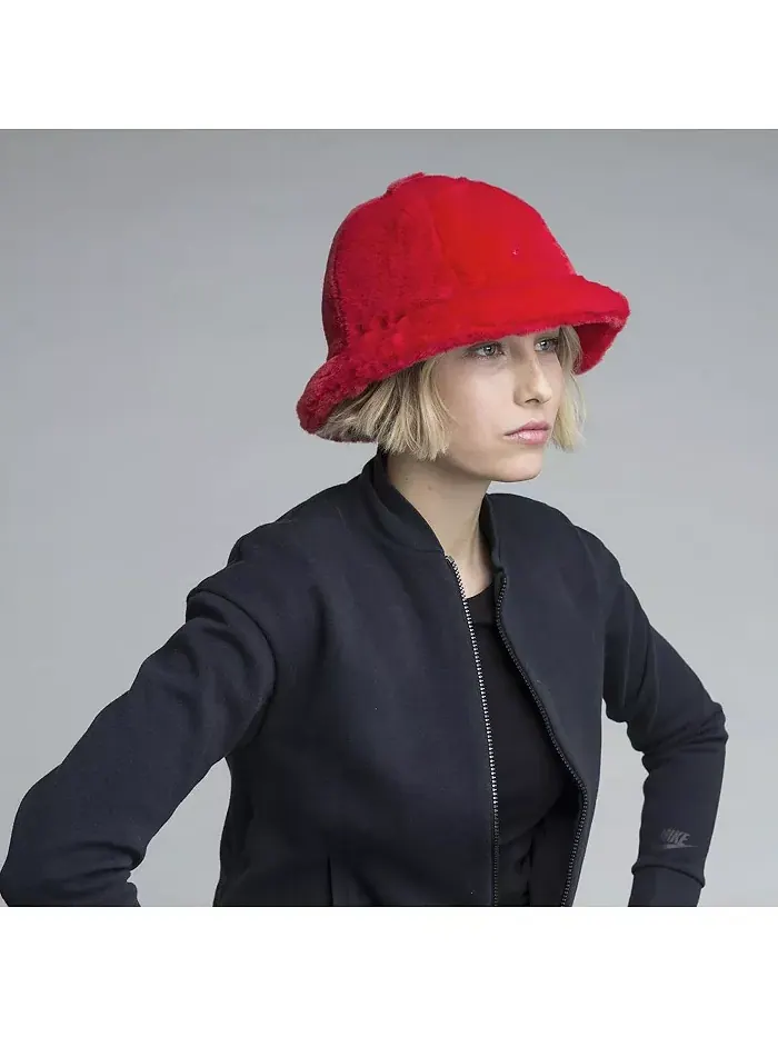 Мужская повседневная панама из искусственного меха Kangol — изображение 3 из 3, красный