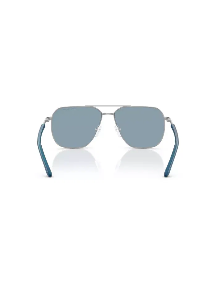 Мужские солнцезащитные очки AX2057S Armani Exchange — изображение 4 из 19, серебряный