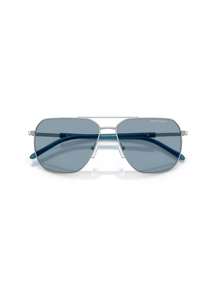 Мужские солнцезащитные очки AX2057S Armani Exchange — изображение 5 из 19, серебряный