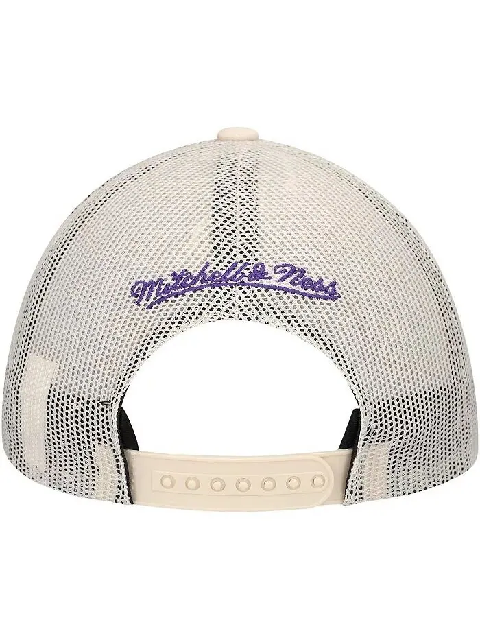 Мужская кремовая регулируемая кепка Sacramento Kings Trucker Mitchell & Ness — изображение 2 из 4, бежевый