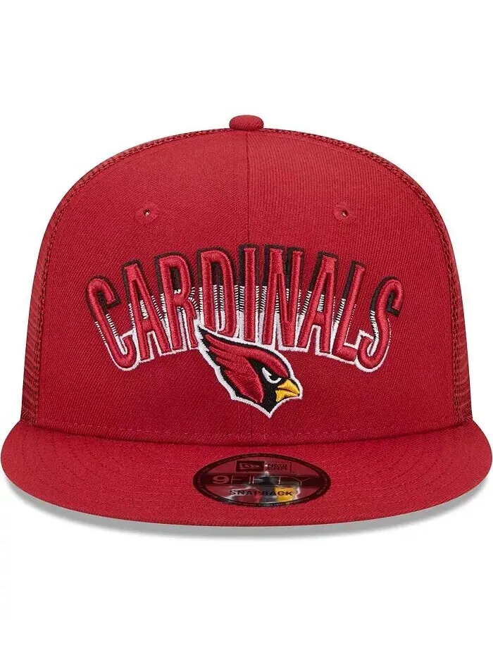 Мужская кепка Snapback Cardinal Arizona Cardinals Grade Trucker 9FIFTY New Era — изображение 2 из 4, красный