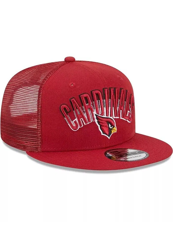 Мужская кепка Snapback Cardinal Arizona Cardinals Grade Trucker 9FIFTY New Era — изображение 4 из 4, красный