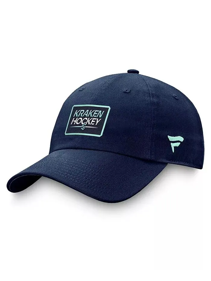 Мужская темно-синяя шапка Seattle Kraken Authentic Pro Prime Adjustable Hat Fanatics