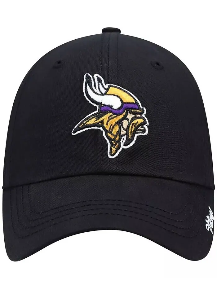 Женская черная регулируемая шляпа Minnesota Vikings Miata Clean Up '47 Brand — изображение 2 из 4, черный