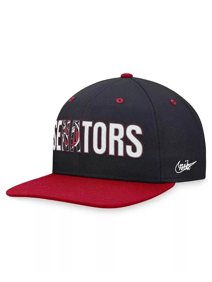 Мужская темно-синяя бейсболка Washington Senators Cooperstown Collection Pro Snapback Nike — изображение 3 из 4