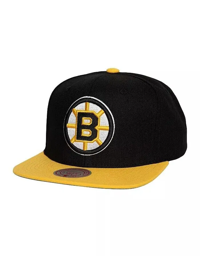 Мужская черная кепка Boston Bruins Core Team Ground 2.0 Snapback Mitchell & Ness — изображение 1 из 3, черный