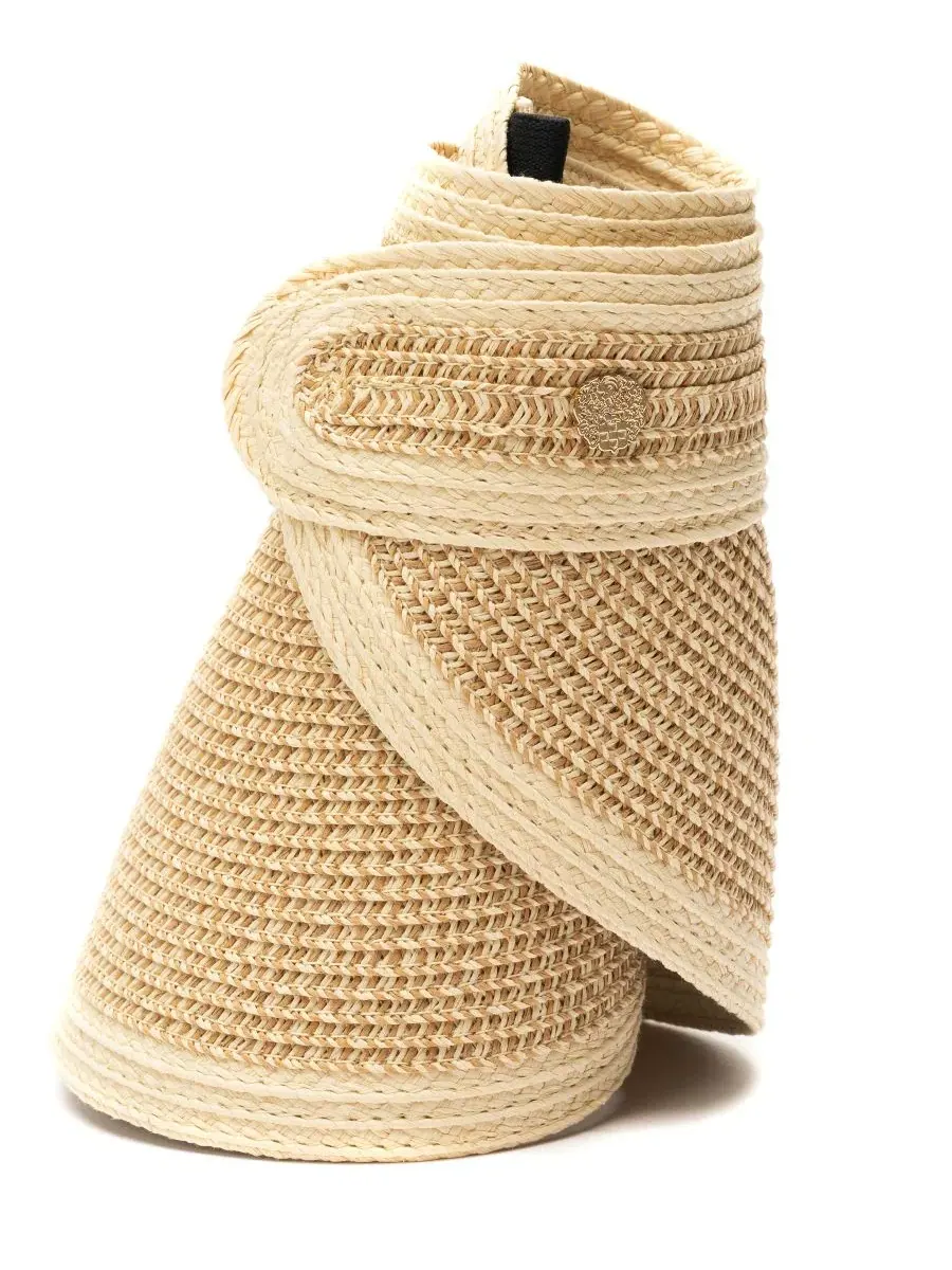 Шляпа-козырек из твида и соломы с откидным козырьком Vince Camuto — изображение 4 из 5, натуральный мульти