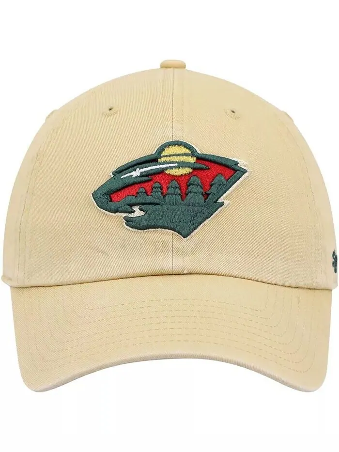 Мужская регулируемая шапка золотого цвета Minnesota Wild Clean Up '47 Brand — изображение 2 из 4