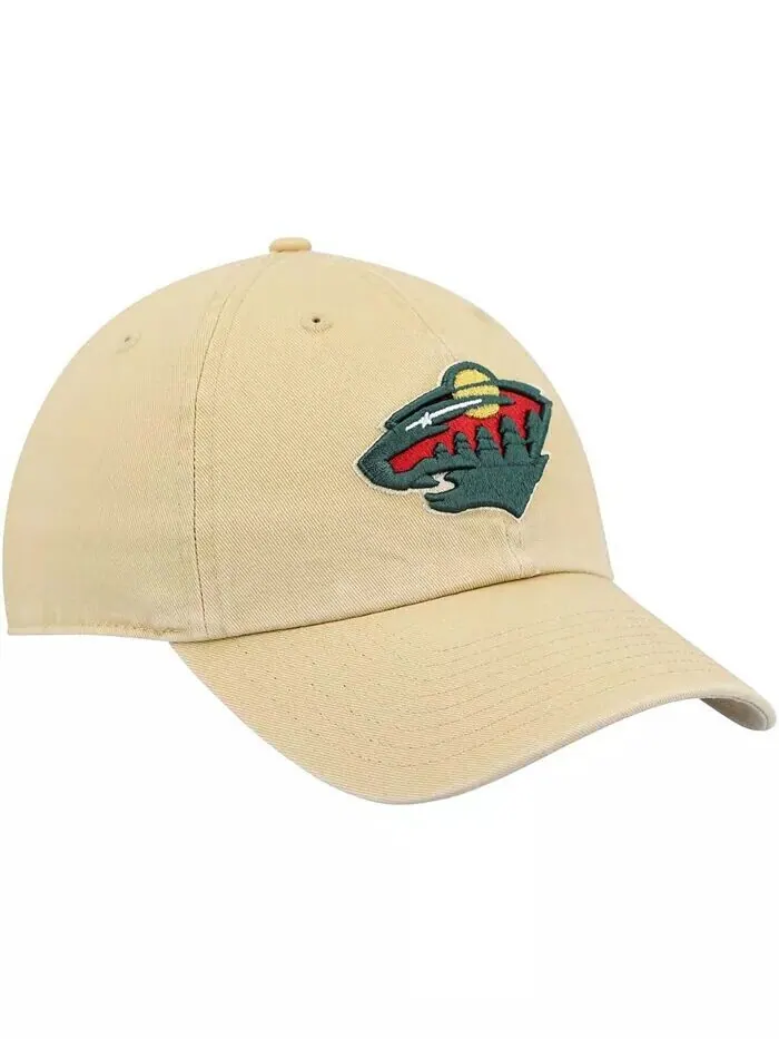 Мужская регулируемая шапка золотого цвета Minnesota Wild Clean Up '47 Brand — изображение 3 из 4