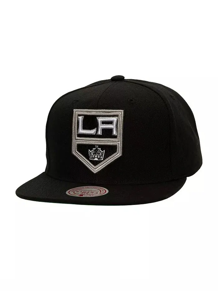Мужская черная бейсболка Los Angeles Kings Core Top Spot Snapback Mitchell & Ness — изображение 1 из 3