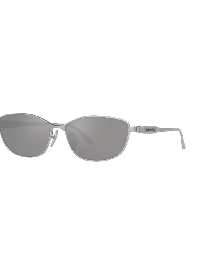 Унисекс маленькие солнцезащитные очки, BB0357SA 6E000352 Balenciaga — серебристый