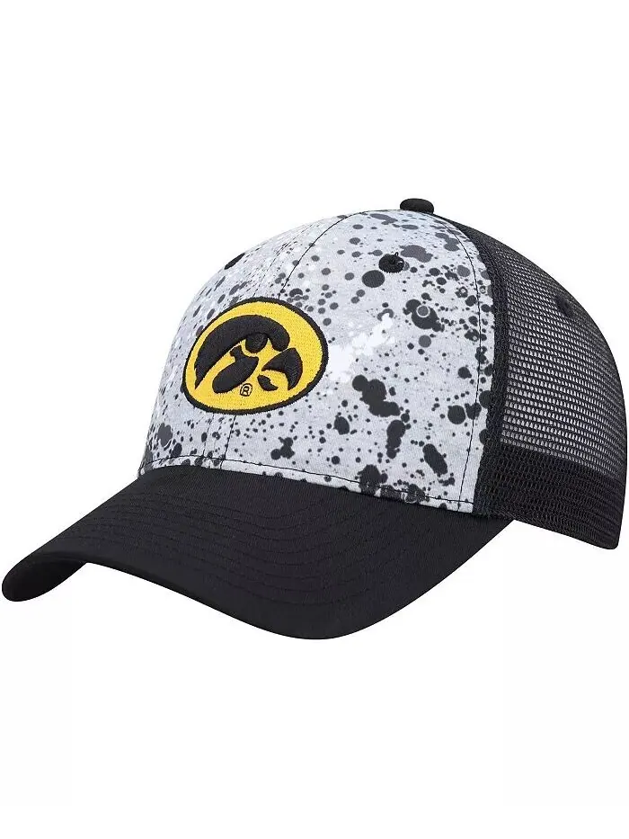 Мужская серо-черная кепка Iowa Hawkeyes Love Fern Trucker Snapback Colosseum — изображение 1 из 2, серый черный