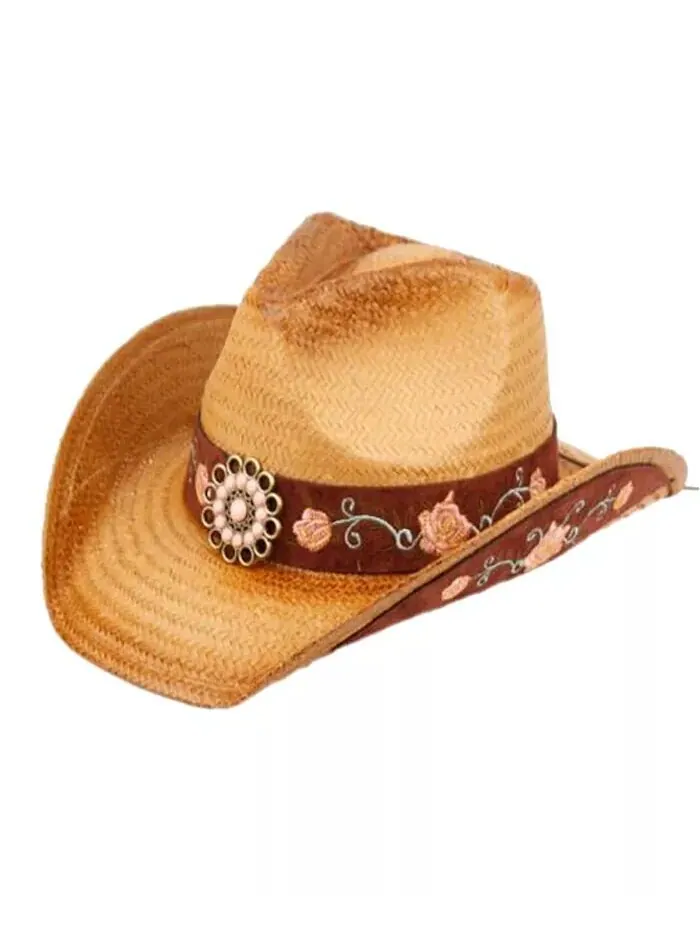 Ковбойская шляпа с цветочной окантовкой и заклепкой Epoch Hats Company — изображение 1 из 3, прозрачный