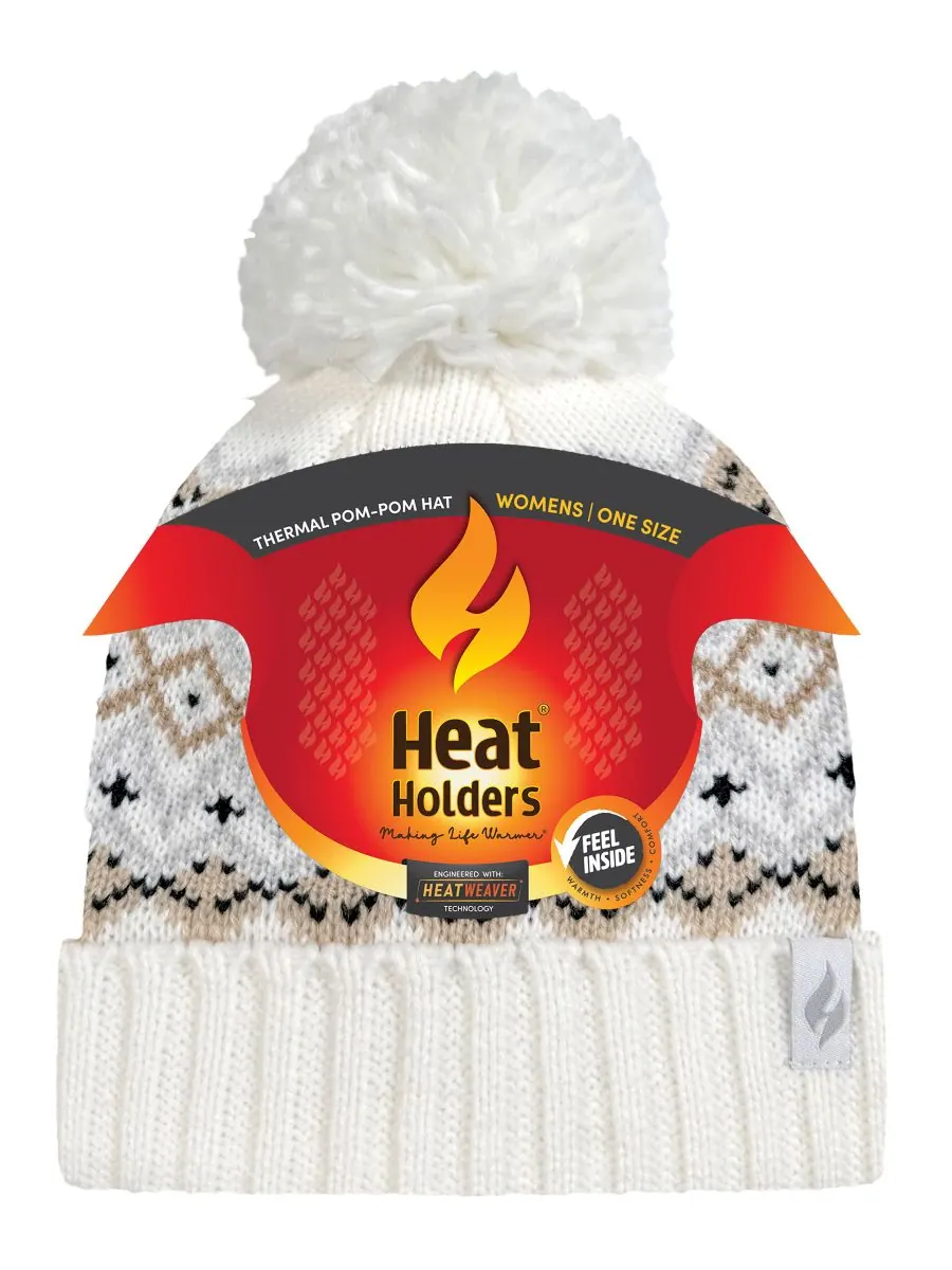 Вязаная шапка-рулон Astrid Heat Holders — изображение 3 из 3, бежевый