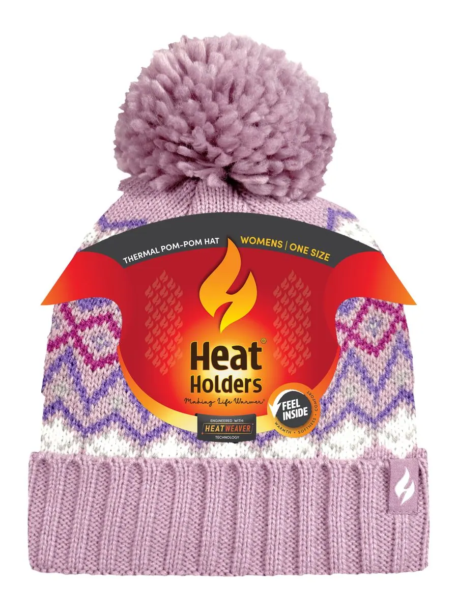 Вязаная шапка-рулон Astrid Heat Holders — изображение 3 из 3, фиолетовый