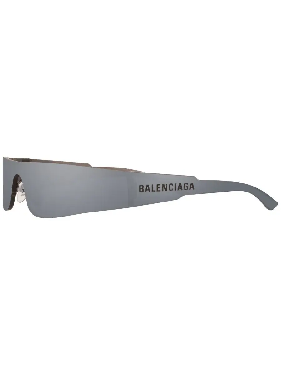 Солнцезащитные очки прямоугольные с зеркальными линзами BB0041S Balenciaga — изображение 6 из 10, серебристый