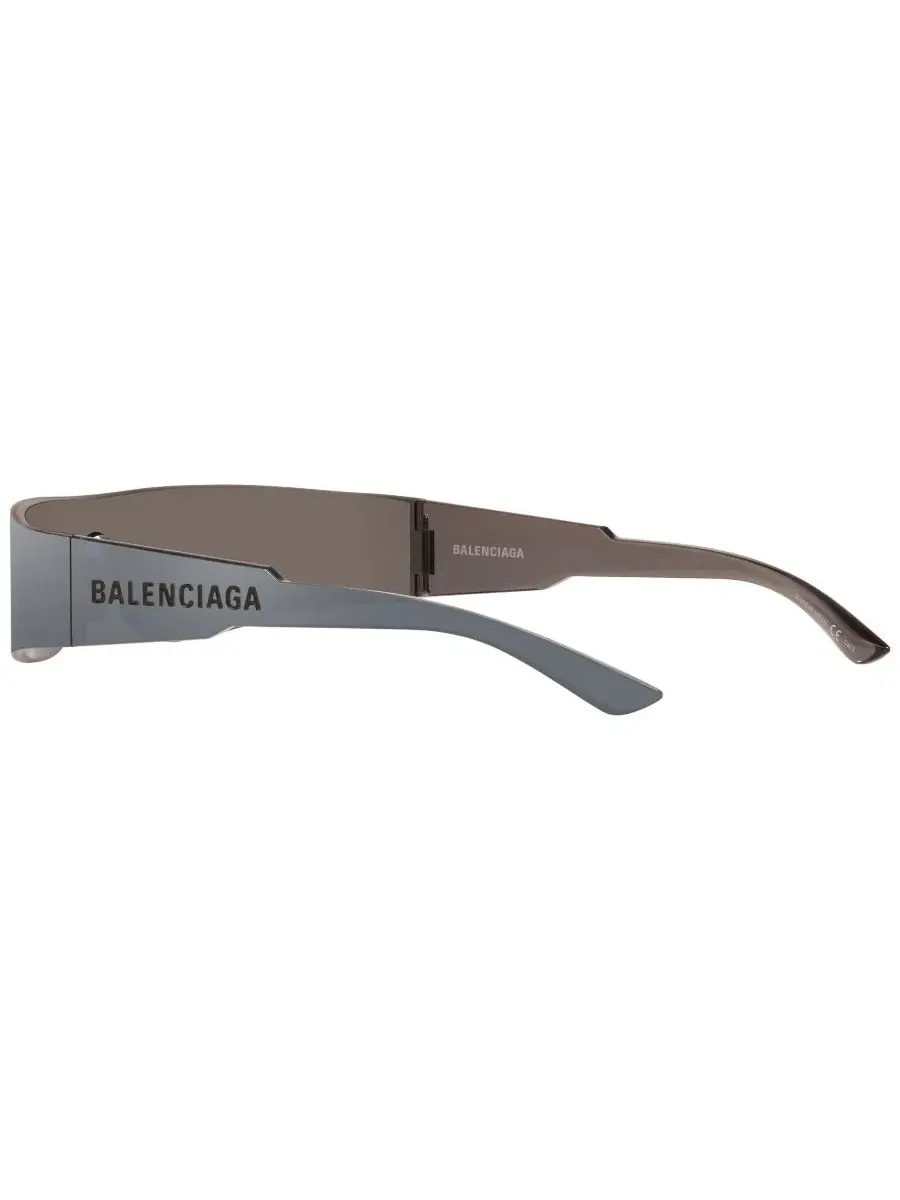 Солнцезащитные очки прямоугольные с зеркальными линзами BB0041S Balenciaga — изображение 7 из 10, серебристый