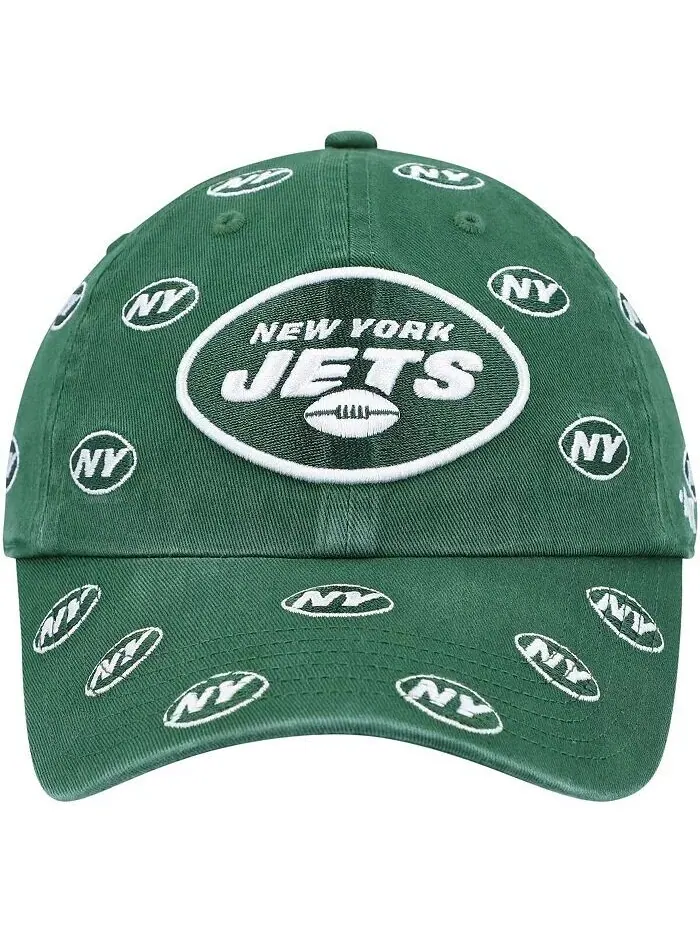 Женская регулируемая кепка зеленого цвета New York Jets Confetti Clean Up '47 '47 Brand — изображение 2 из 4, зеленый