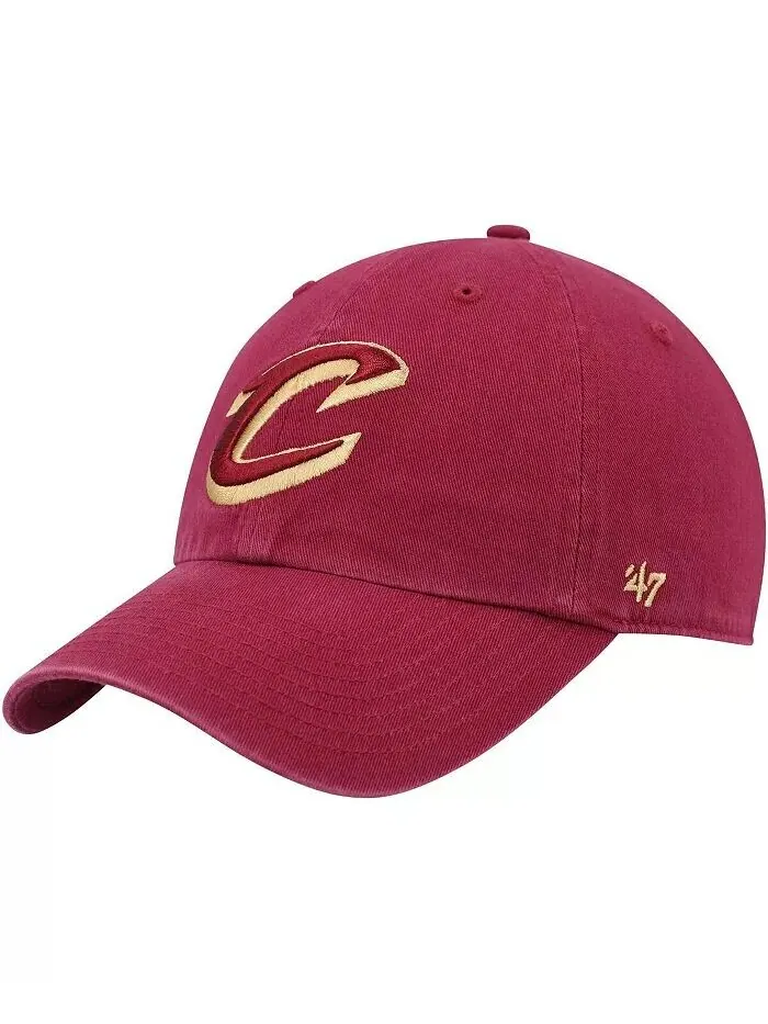 Мужская регулируемая кепка с логотипом команды Wine Cleveland Cavaliers '47 Brand — изображение 1 из 4, красный
