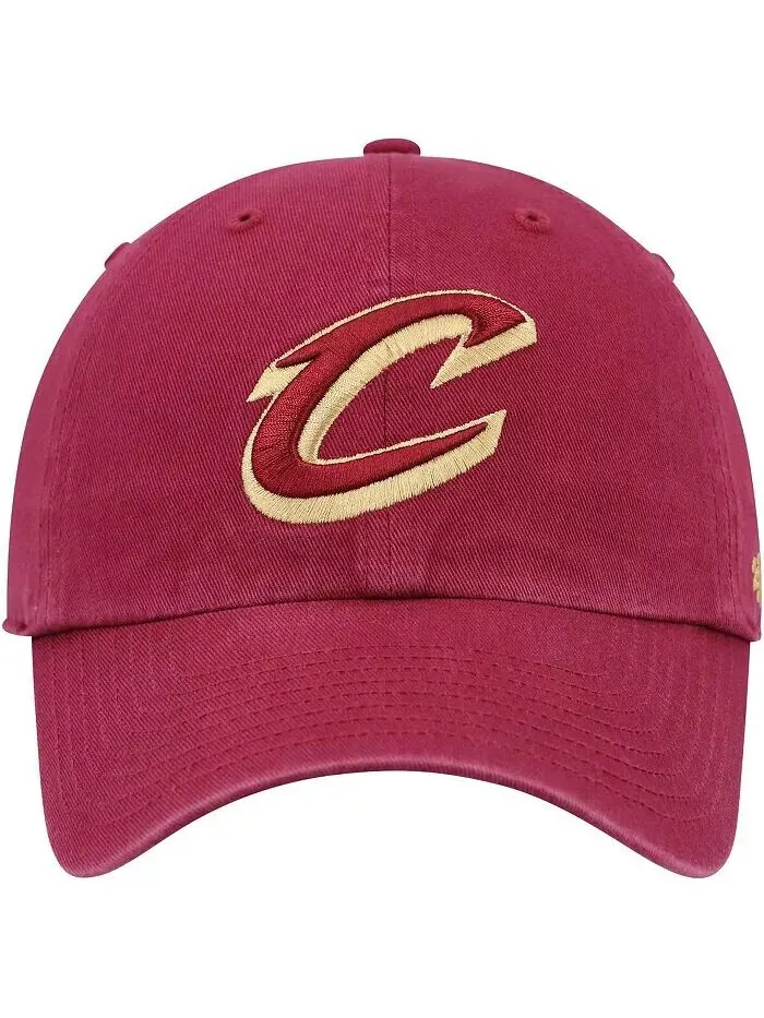 Мужская регулируемая кепка с логотипом команды Wine Cleveland Cavaliers '47 Brand — изображение 2 из 4, красный