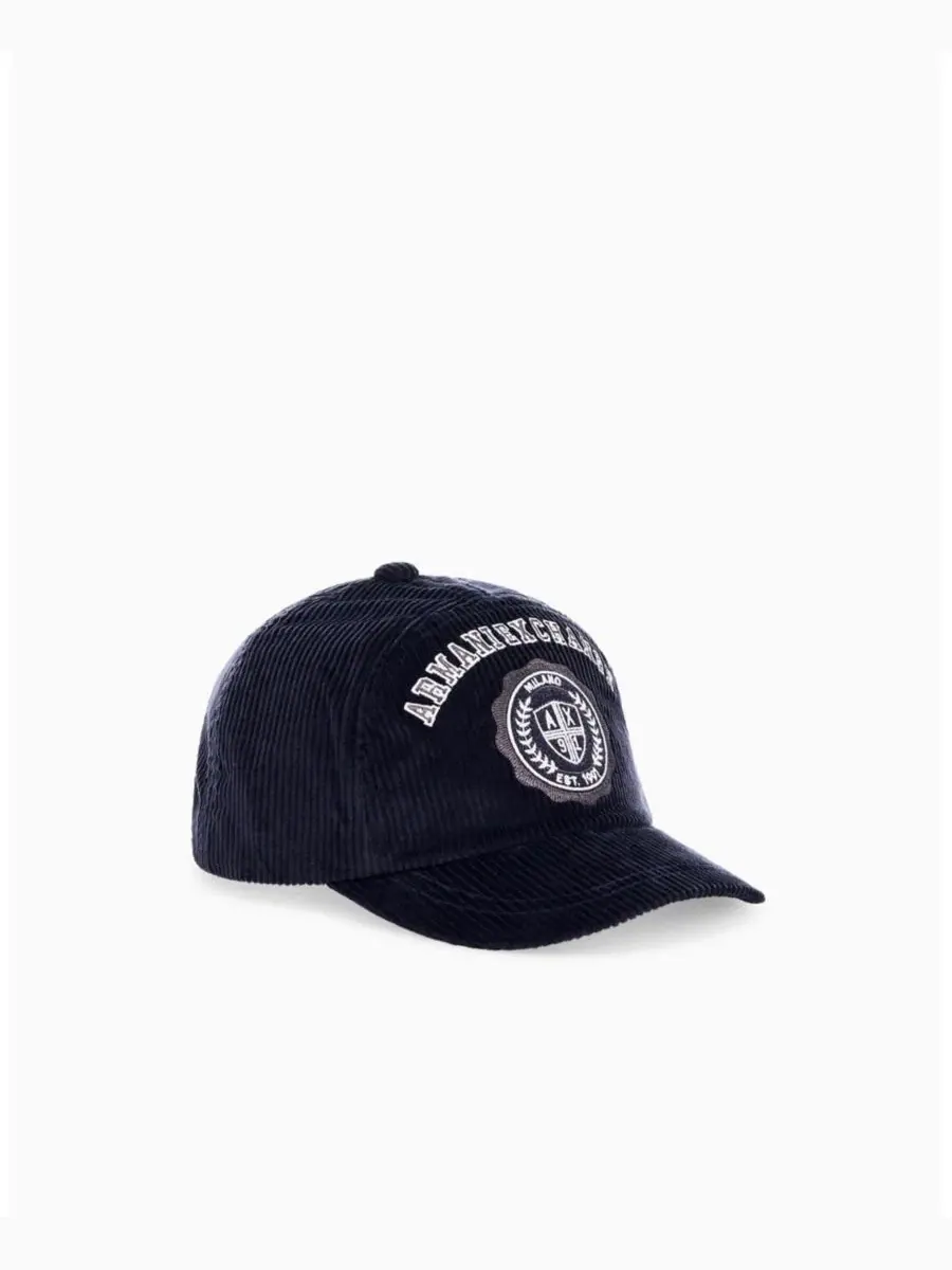 Кепка Crossover Badge Cap A|X Armani Exchange — изображение 1 из 3, глубокий темно-синий